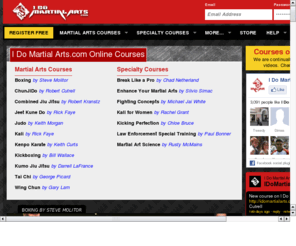 idoprayingmantis.com: IDoMartialArts.com | Learn any complete martial art system online
IDoMartialArts.com offers complete instructional martial art styles in high quality video courses with social networking, equipment, and more