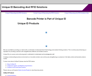 uniquelabels.co.uk: Unique ID Barcoding And RFID Solutions
Barcodeprinter.org is part of UnIQue ID Limited. UnIQue ID's barcode scanners, barcode printers, label printers and barcode software deliver proven barcode scanner and barcode printer solutions.