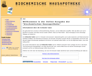 biochemische-hausapotheke.de: Die biochemische Hausapotheke - Heilung mit Schüssler-Salzen. Online-Ausgabe des Buches von Peter Köster
