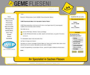 geme-fliesen.de: Home - GEME Fliesenhandel Mainz, marmor, fliesen,  terrassen, bodenfliesen, fliesenhandel, wandfliese, badezimmerfliese, deckenfliesen, fliesenkleber, fugendichtmittel, fliesenzubehör, feinsteinzeug
GEME Fliesenhandel Mainz - Ihr Spezialist in Sachen Fliesen