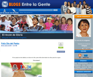 glorialuna.com: Diputados PAN - GLORIA TRINIDAD LUNA RUIZ - BLOGS ENTRE LA GENTE
Blogs Entre la Gente