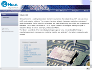 ic-tools.com: Welcome to iC-Haus - ASiC, ASSP & Tools
iC-Haus  -  ASIC, ASSP, iC-Tools and more! Visit us! Join us online!