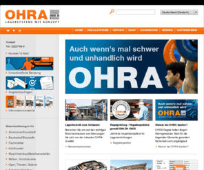 ohra.de: OHRA Regalanlagen GmbH - Home
OHRA Regalanlagen GmbH