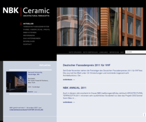 terracotta-fassaden.net: NBK Ceramic - Fassaden aus Terrakotta
NBK Ceramic plant und fertigt weltweit moderne Fassaden aus Terrakotta. Mit der eigens dafuer entwickelten und von NBK Ceramic hergestellten Produktlinie TERRART entstehen dabei einzigartige Terrakotta-Fassaden, die in Form, Farbe und Oberflaechenstruktur auf individuelle Kundenwuensche abgestimmt sind.