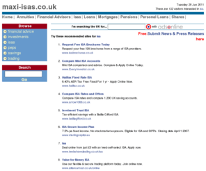 maxi-isas.co.uk: isa at maxi-isas.co.uk, The UK isa guide
The UK isa guide. Read isa news and articles