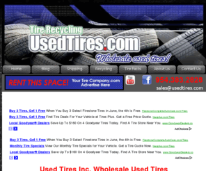 newtiresizes.com: Usedtires.com online store and used tires wholesale:
Usedtires.com Wholesale Used Tires,  Usedtires.com ships container loads of wholesale used tires worldwide direct to your door.  Visit our online retail store.