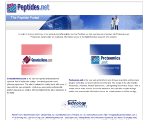 peptides.net: Peptides - index
Peptides – News, interviews, events and suppliers from the main portal site for the field of Peptides.