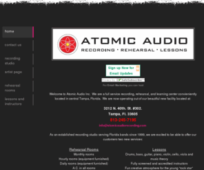 atomicaudiorecording.com: Atomic Audio Recording, Rehearsal, and Lessons - Home
Recording Studio, Rehearsal Room, Lessons