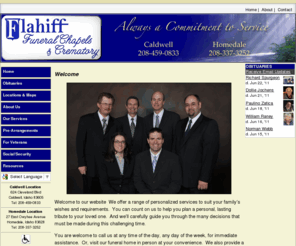 flahifffuneralchapel.com: Flahiff Funeral Chapel : Caldwell, Idaho (ID)
Flahiff Funeral Chapel provides complete funeral services to the local community.