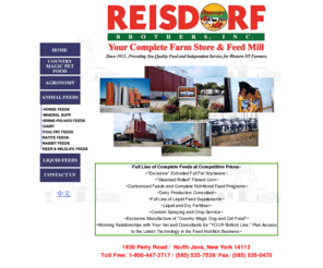 reisdorfbros.com: Welcome to Reisdorf Brothers
Specializing in custom blended agriculture products such as, cow feed, animal food, animal feed, pellets, Country Magic, Country Magic feed, dog food, cat food, extruded soybeans, steam flaked corn, custom blend feed, horse pellets, pig feed, poultry feed, rabbit pellets, feed programming service, grains, semi-pellets feeds, seeds, deer pellets