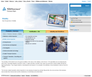 tuv-online.com: Mobility - TÜV Rheinland Group
Mobility and Transport
