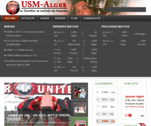 usm-alger.com: USM-Alger.com!, Le Carrefour de tou(te)s les Usmistes
USM Alger, Union Sportive de la Médina d'Alger, Club Algérien de football