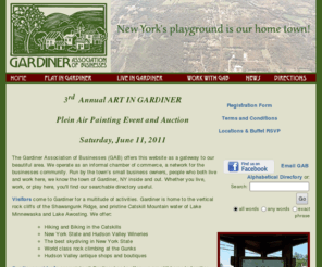 gardinerbusinesses.com: Gardiner Association of Businesses; business directory and activity guide for Gardiner NY
Gardiner Association of Business, or GAB, offers a business directory and activity guide for Gardiner NY in the heart of the Hudson Valley at the gateway to the Catskill Mountains