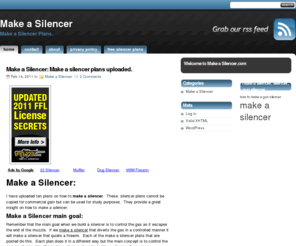 makeasilencer.com: MAKE A SILENCER:  HOW TO MAKE A GUN SILENCER FREE PLANS
Don't make a silencer without reading this first.  Free plans how to make a gun silencer.