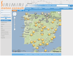sirimiri.com: Sirimiri
Sirimiri meteo consult es una empresa especializada en ofrecer servicios de información meteorológica localizados para cada población y/o zona climática, elaborada por expertos en Meteorología. Predicción 7 dias