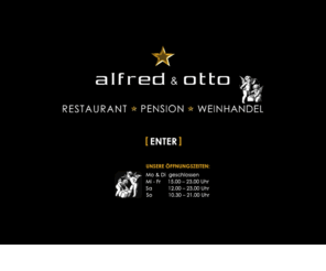 alfrotto.com: Alfred & Otto - Restaurant, Pension, Weinhandel
Restaurant, Pension und Weinhandel in einer schönen & einzigartigen Location im Umfeld von Berlin. Brunch, Jazzkonzerte oder Private Veranstaltungen sind bei Alfred & Otto immer etwas ganz besonderes.

