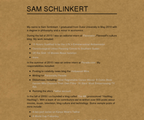 samschlinkert.com: Sam Schlinkert
The personal site of Sam Schlinkert.