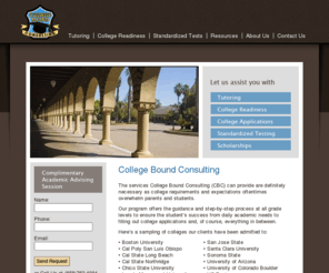 getcollegebound.com: College Bound Consulting
The services College Bound Consulting provide are necessary as college requirements and expectations can overwhelm parents and students.