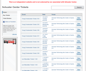 schustercentertickets.com: Schuster Center Tickets - SchusterCenterTickets.com
SchusterCenterTickets.com for all events at Schuster Center. Get Schuster Center tickets from the cheapest seats to premium tickets and more!