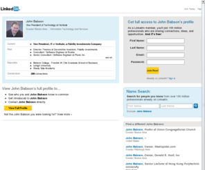 babson.net: John Babson  | LinkedIn
View John Babson's professional profile on LinkedIn.  LinkedIn is the world's largest business network, helping professionals like John Babson discover inside connections to recommended job candidates, industry experts, and business partners.