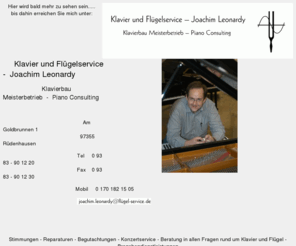 fluegel-service.com: Klavier und Flügelservice  -  Joachim Leonardy
