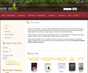 herpbooks.com: Herp Books
Welcome to Herp Books, Australia's largest herpetological book store.