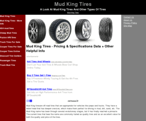 mudkingtires.org: Mud King Tires
Looking for a set of mud king tires? If so, be sure to check out these reviews first!