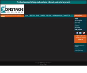 onstage.com.au: Onstage Entertainment - Bands, Entertainers, DJ's and more >  Home
bands,disc