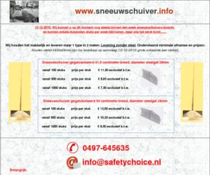 sneeuwschuiver.info: Sneeuwschuivers gegalvaniseerd
Gegalvaniseerde sneeuwschuivers uit voorraad leverbaar. Lage prijs en goede kwaliteit. Maten 41,5 en 50 cm. Levering zonder steel. Minimale afname 100 stuks.