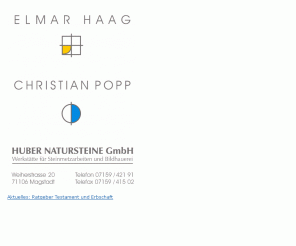 Hubersteingestalter.de Huber Natursteine GmbH in Magstadt Start