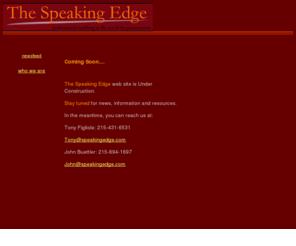 speakingedge.com: The Speaking Edge website is coming soon...
