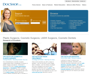 sportsmedicineinamerica.com: Patient Education – DocShop Health Care Information
DocShop is a resource for patients interested in learning about a range of eye care, dental, cosmetic, bariatric, and fertility conditions and treatments. 