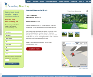 bethelmemorial.com: Bethel Memorial Park
1620 Cove Road Pennsauken, NJ 08110 856-663-5100