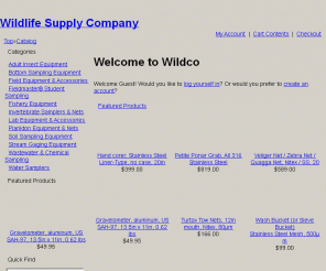 wildco.com: Wildlife Supply Company - Wildlife Supply Company
Wildlife Supply Company Invertebrate Samplers & Nets, Plankton Equipment & Nets, Fishery Equipment, Water Samplers, Stream Gaging Equipment, B..