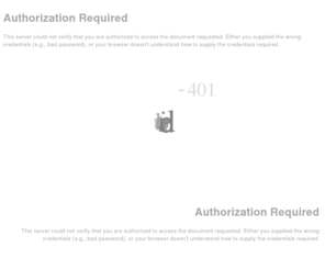 401-unauthorized.com: 401 Authorization Required
This server could not verify that you are authorized to access the document requested.