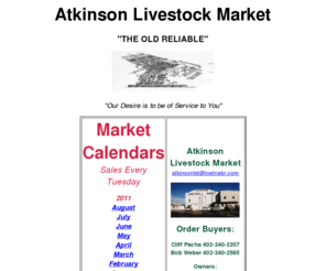 atkinsonlivestock.com: Atkinson Livestock Auction
Atkinson Livestock Market brings you sale calendars and weekly updates on
recent livestock sales.  It is provided by @grilinks. @griLinks provides agricultural innovators
with an online resource to make business operations and connections smoother and quicker.