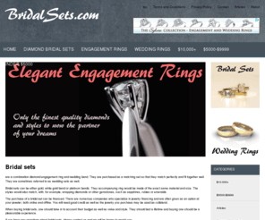 bridalsets.com: Bridal set | Great Diamond wedding rings, bridal sets and engagement rings
A collection of elegant wedding rings, diamond bridal sets, engagement rings.