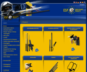 expandablebatons.info: Eurosecurity
Euro Security Products: vyrábíme zbraně pro sebeobranu - paralyzer, teleskopický obušek, policejní obušky, tonfy, prodáváme kovové svítilny.