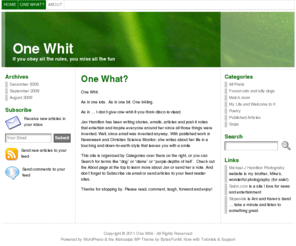 onewhit.com: One Whit
