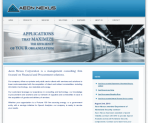 aeonnexus.com: Aeon Nexus Corporation | Procurement, eSourcing and Spend Analytics
Aeon Nexus is Solutions Provider combining software and consulting to reduce costs in procurement and energy.