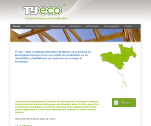 tyeco2.com: Ty éco², votre conseil en habitat économique et construction écologique à Rennes - Ty éco², conseil en éco-construction sur Rennes
Ty Eco², conseil en éco-construction, rénovation et habitat écologique à Rennes