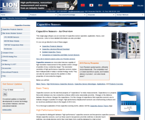 capacitivesensing.com: Overview of Capacitive Sensors
Capacitive displacement and position sensors for very high resolution, noncontact measurement in clean environments.