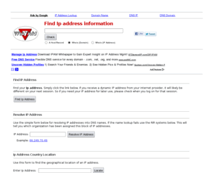 finddnsname.com: Find Ip Address - resolving IP addresses into DNS names
Use our tools to help the find ip address of a domain.