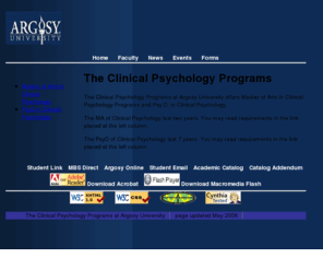 cottage60.com: Argosy Univesity Draf Website
University content information about the Clinical Psychology Program