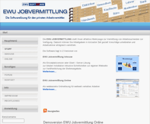 ewu-jobvermittlung.com: EWU Jobvermittlung
EWU Jobvermittlung,Software für private Arbeitsvermittler