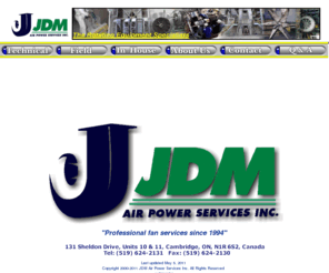 jdmairpower.com: JDM Air Power Services - Ontario's rotating equipment specialists
On-site and in-house repairs and services for industrial rotating equipment -  predictive maintenance, vibration analysis, dynamic balancing, alignment, fan performance testing, rotor rebuilds.