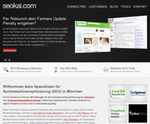 kaicrosoft.de: Suchmaschinenoptimierung vom SEO in München - seokai.com
SEO München gesucht? Ich biete Ihnen kompetente Beratung und Dienstleistungen in allen Aspekten der Suchmaschinenoptimierung für Google & Co.