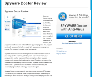 spyware-doctor-review.com: Is Spyware Doctor a Scam? Exclusive Spyware Doctor Review
Where does Spyware Doctor rank among the top spyware protection programs? Exclusive Spyware Doctor review reveals the truth.