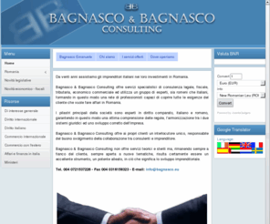 bagnascoconsulting.com: Bagnasco & Bagnasco Consulting
Servizi di consulenza in affari. Bagnasco & Bagansco Consulting, Consulenza societaria e contrattualistica internazionale, Contratti verso l'Estero.