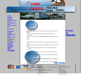 darwinevansllc.com: My Homepage
The Junk Queen. Need junk removed?  Called our local junk removal pros for fast easy and affordable junk removal.